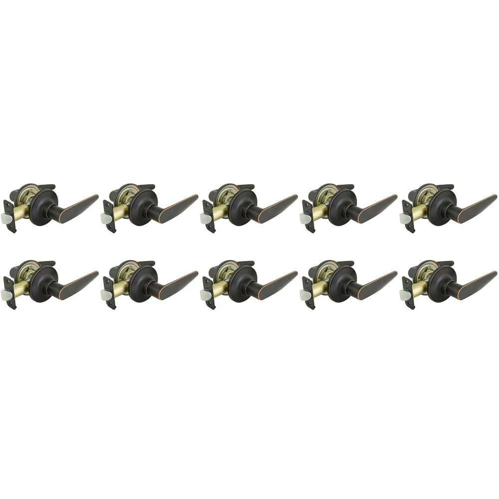 Defiant Simple Series Straight Aged Bronze Hall/Closet Door Handle (10-Pack) 8 Defiant Simple Series Straight Aged Bronze Hall/Closet Door Handle (10-Pack) - Image 6