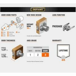 Defiant Zacoti Matte Black Hall/Closet Door Handle 20 Defiant Zacoti Matte Black Hall/Closet Door Handle -Barton Kramer Shop defiant passage door handles lb6xk03b 76 1000