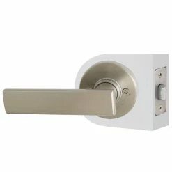 Defiant Westwood Satin Nickel Hall/Closet Door Lever with Round Rose -Barton Kramer Shop defiant passage door handles lp1x203c 1f 1000