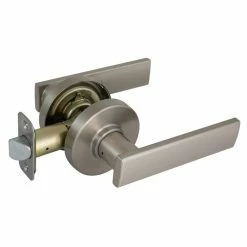 Defiant Westwood Satin Nickel Hall/Closet Door Lever with Round Rose -Barton Kramer Shop defiant passage door handles lp1x203c 44 1000