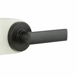 Defiant Westwood Matte Black Hall/Closet Door Lever with Round Rose -Barton Kramer Shop defiant passage door handles lp1xk03c e1 1000