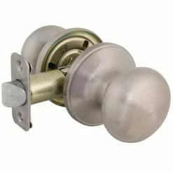 Defiant Simple Series Round Satin Nickel Hall and Closet Door Knob -Barton Kramer Shop defiant passage door knobs evtfx230b 44 1000