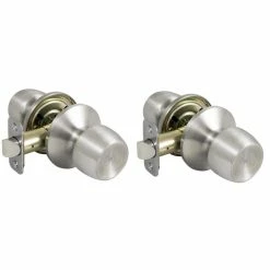 Defiant Brandywine Stainless Steel Hall/Closet Door Knob (2-Pack) -Barton Kramer Shop defiant passage door knobs t8630bxcd2 fa 1000