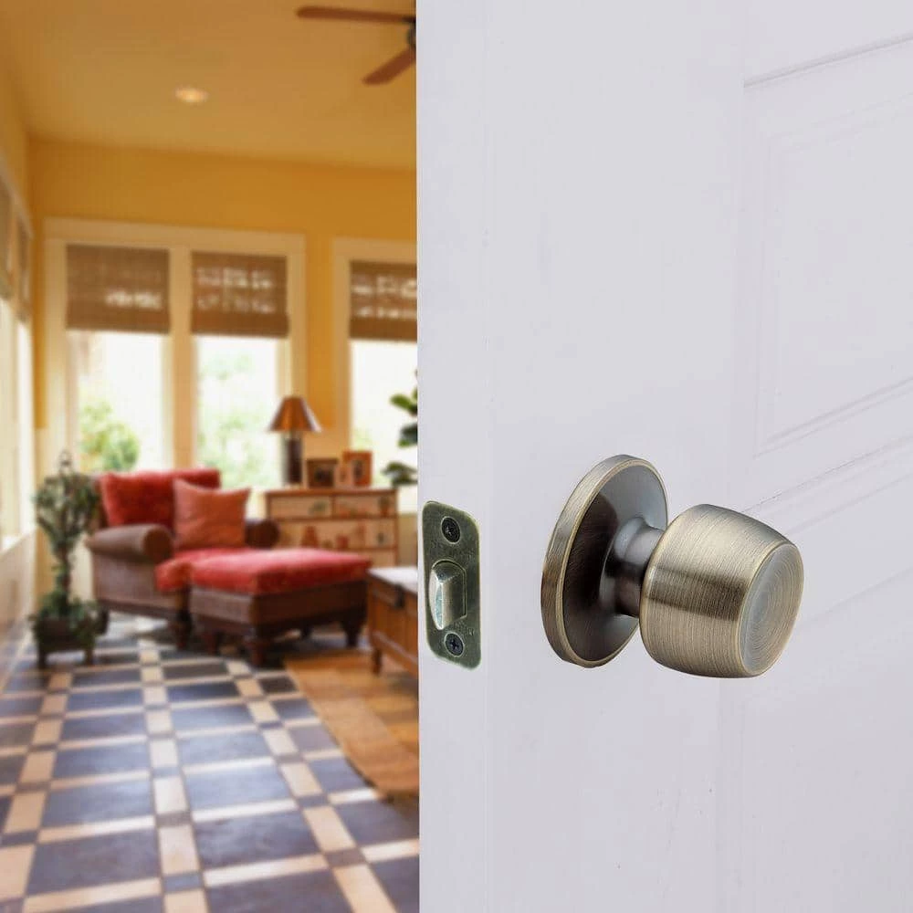 Defiant Brandywine Antique Brass Passage Hall/Closet Door Knobset 7 Defiant Brandywine Antique Brass Passage Hall/Closet Door Knobset - Image 5