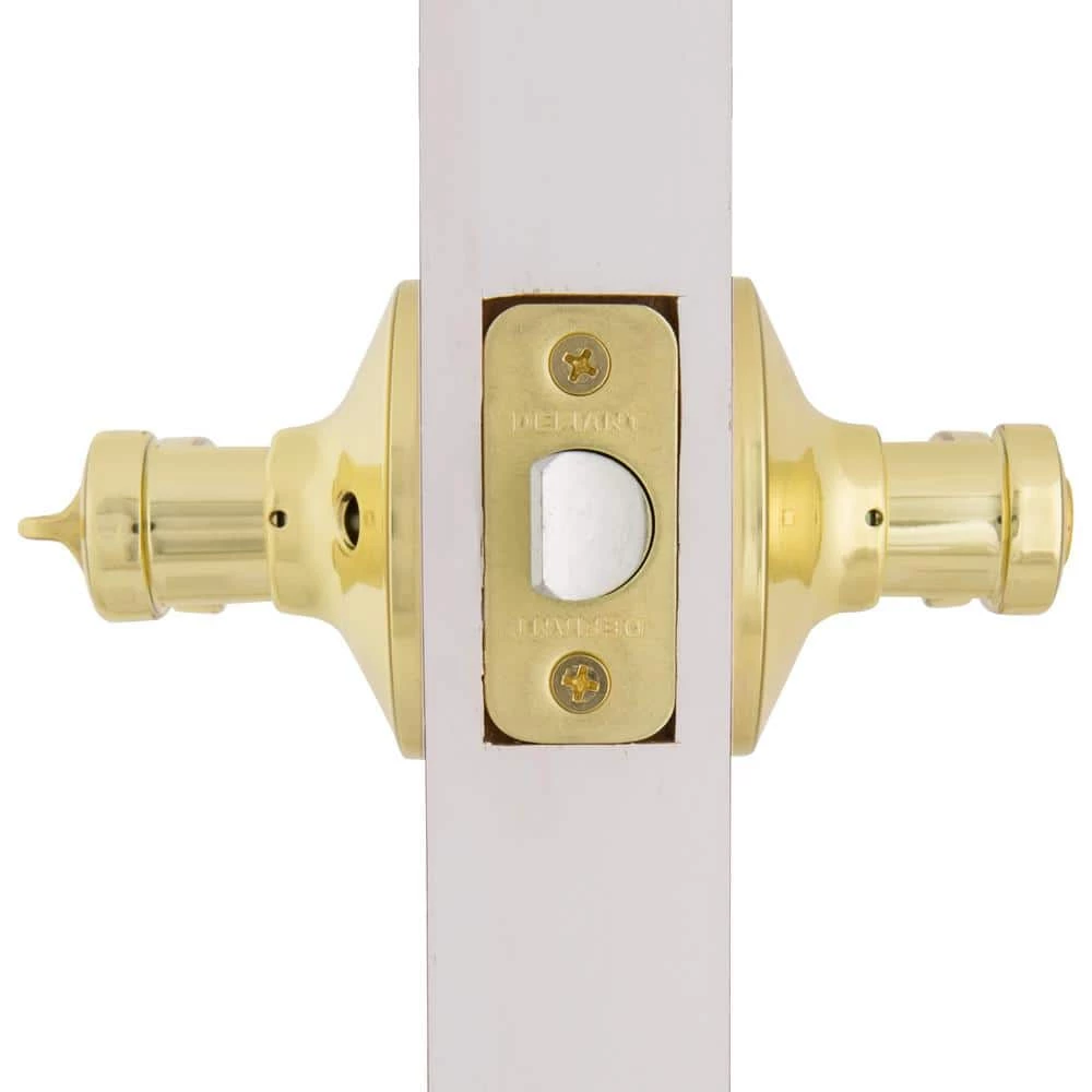 Defiant Scroll Polished Brass Bed and Bath Door Handle 7 Defiant Scroll Polished Brass Bed and Bath Door Handle - Image 5