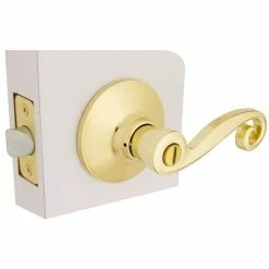 Defiant Scroll Polished Brass Bed and Bath Door Handle 13 Defiant Scroll Polished Brass Bed and Bath Door Handle -Barton Kramer Shop defiant privacy door handles 32l6701b c3 1000