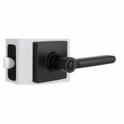 Defiant Tonbridge Matte Black Bed/Bath Door Handle with Square Rose (4-Pack) 12 Defiant Tonbridge Matte Black Bed/Bath Door Handle with Square Rose (4-Pack) -Barton Kramer Shop defiant privacy door handles 32ld6x901bad4 c3 1000