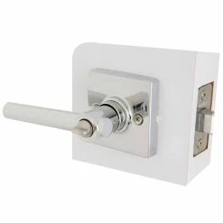 Defiant Highland Bright Chrome Bed and Bath Door Handle with Square Rose 13 Defiant Highland Bright Chrome Bed and Bath Door Handle with Square Rose -Barton Kramer Shop defiant privacy door handles 32ld8201a 1f 1000