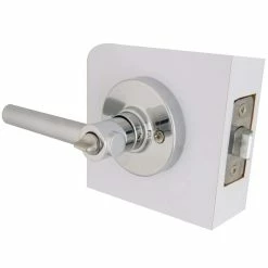 Defiant Highland Bright Chrome Bed and Bath Door Handle with Round Rose -Barton Kramer Shop defiant privacy door handles 32ld8201c 1f 1000