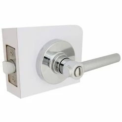 Defiant Highland Bright Chrome Bed and Bath Door Handle with Round Rose -Barton Kramer Shop defiant privacy door handles 32ld8201c c3 1000