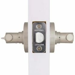 Defiant Highland Satin Nickel Bed and Bath Door Handle with Round Rose -Barton Kramer Shop defiant privacy door handles 32ld8x201c 4f 1000