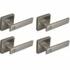 Defiant Westwood Satin Nickel Bed and Bath Door Handle with Square Rose (4-Pack) 1 Defiant Westwood Satin Nickel Bed and Bath Door Handle with Square Rose (4-Pack) -Barton Kramer Shop defiant privacy door handles 32lp1x201ad4 64 1000