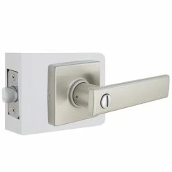 Defiant Westwood Satin Nickel Bed and Bath Door Handle with Square Rose (4-Pack) -Barton Kramer Shop defiant privacy door handles 32lp1x201ad4 c3 1000