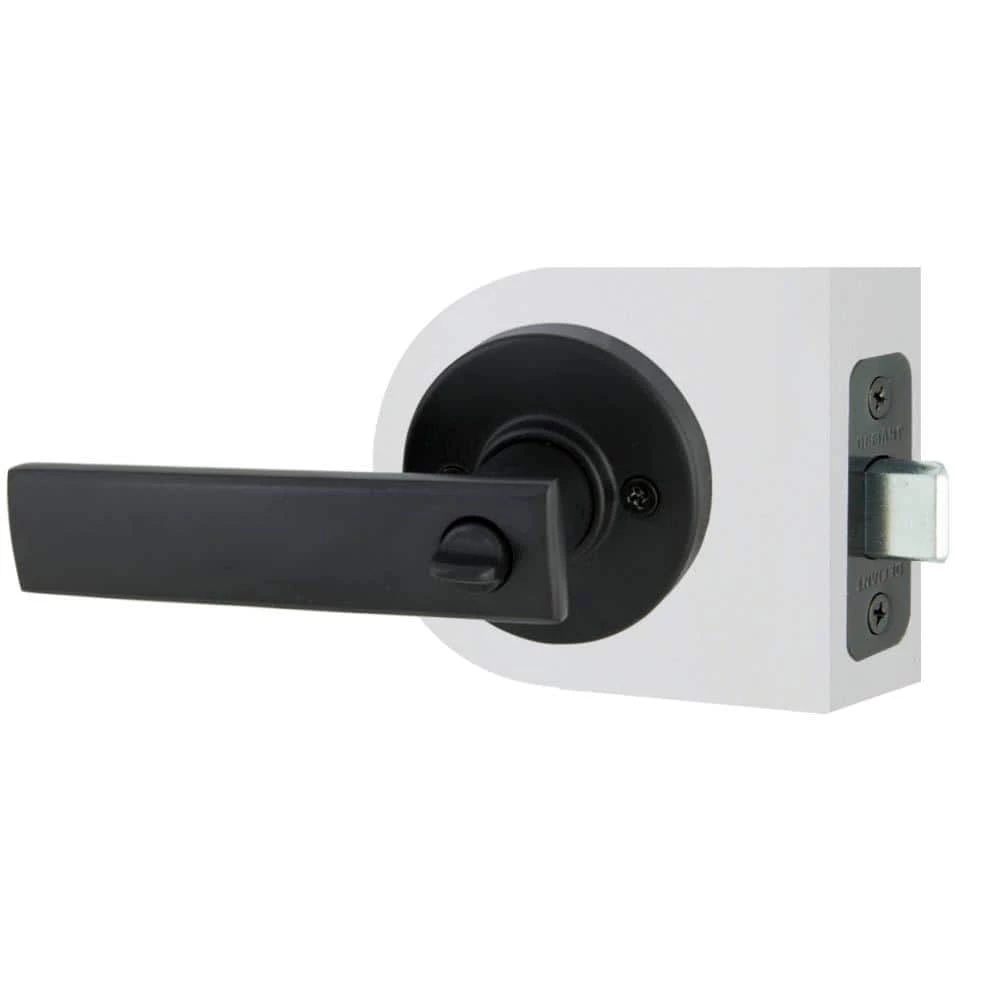 Defiant Westwood Matte Black Bed and Bath Door Handle with Round Rose (4-Pack) 7 Defiant Westwood Matte Black Bed and Bath Door Handle with Round Rose (4-Pack) - Image 5