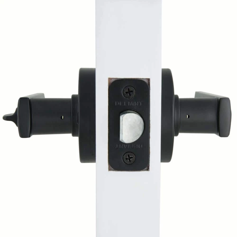 Defiant Westwood Matte Black Bed and Bath Door Handle with Round Rose (4-Pack) 6 Defiant Westwood Matte Black Bed and Bath Door Handle with Round Rose (4-Pack) - Image 4