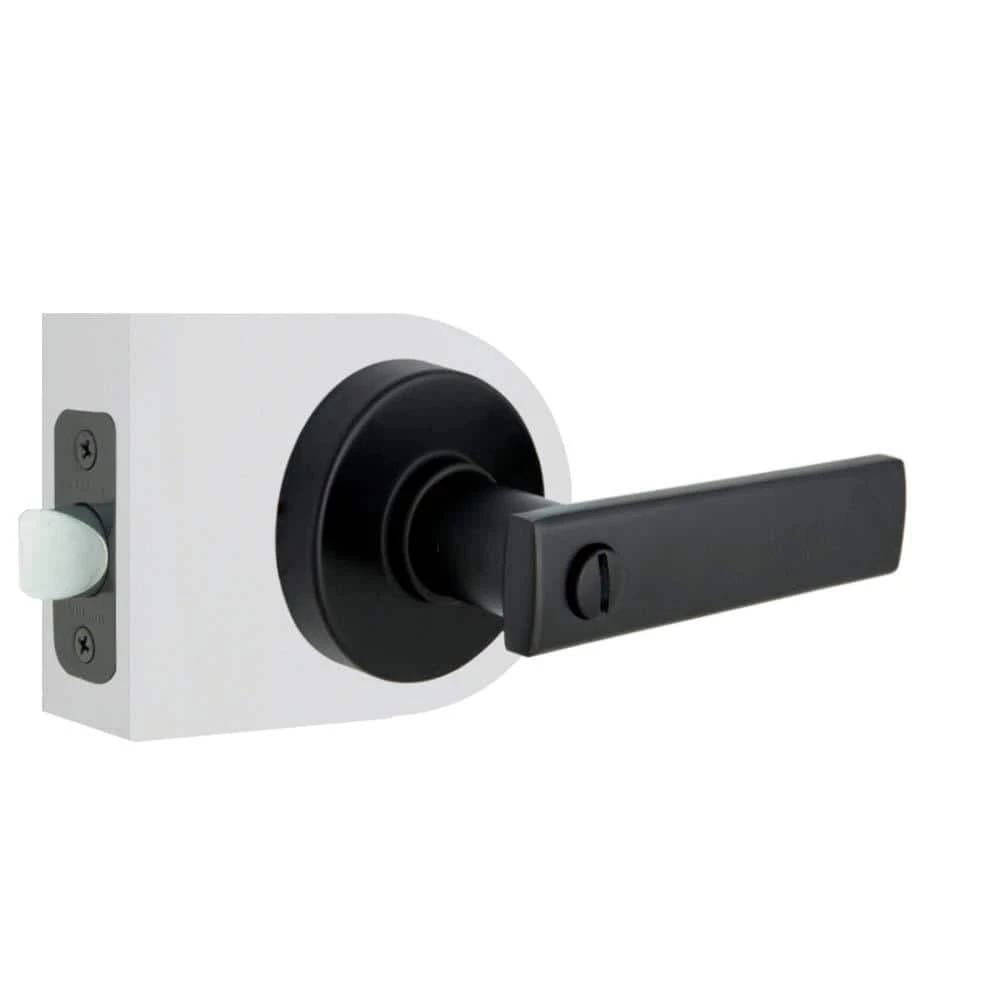 Defiant Westwood Matte Black Bed and Bath Door Handle with Round Rose (4-Pack) 5 Defiant Westwood Matte Black Bed and Bath Door Handle with Round Rose (4-Pack) - Image 3