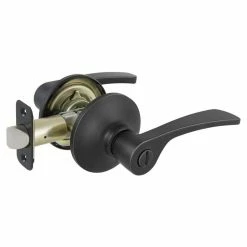 Defiant Kensington Matte Black Bed/Bath Door Handle -Barton Kramer Shop defiant privacy door handles lb4xk01b 44 1000