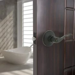 Defiant Zacoti Aged Bronze Bed/Bath Door Handle -Barton Kramer Shop defiant privacy door handles lb6x701b 66 1000