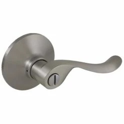 Defiant Burgundy Satin Nickel Bed/Bath Door Handle