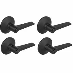 Barton Kramer Shop 50 Defiant Freedom Matte Black Bed and Bath Door Handle (4-Pack)