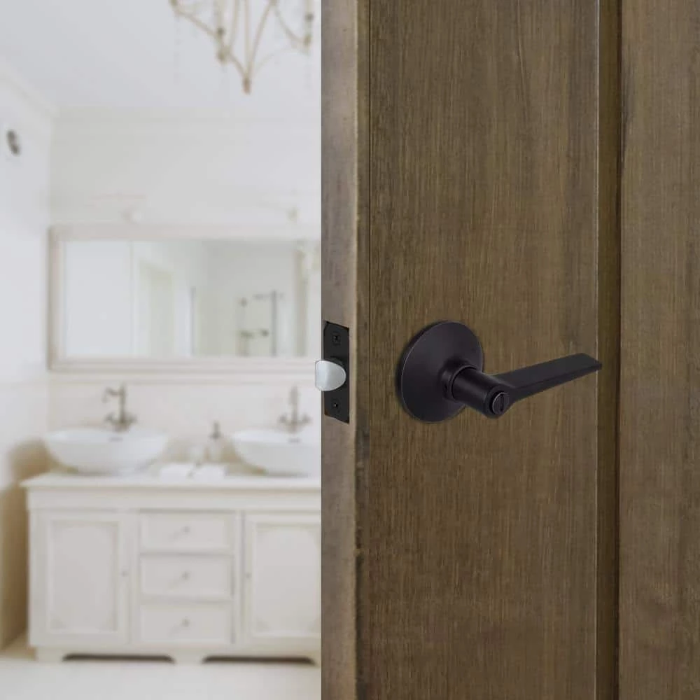 Defiant Freedom Matte Black Bed and Bath Door Handle (4-Pack) 4 Defiant Freedom Matte Black Bed and Bath Door Handle (4-Pack) - Image 2