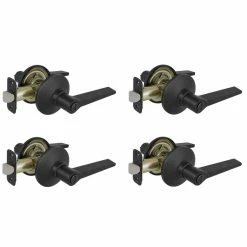 Defiant Freedom Matte Black Bed and Bath Door Handle (4-Pack) 16 Defiant Freedom Matte Black Bed and Bath Door Handle (4-Pack) -Barton Kramer Shop defiant privacy door handles lexk01bxcd4 fa 1000