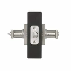 Defiant Westwood Satin Nickel Bed/Bath Door Handle with Square Rose -Barton Kramer Shop defiant privacy door handles lp1x201a 40 1000