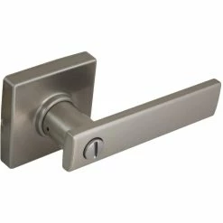 Defiant Westwood Satin Nickel Bed/Bath Door Handle with Square Rose