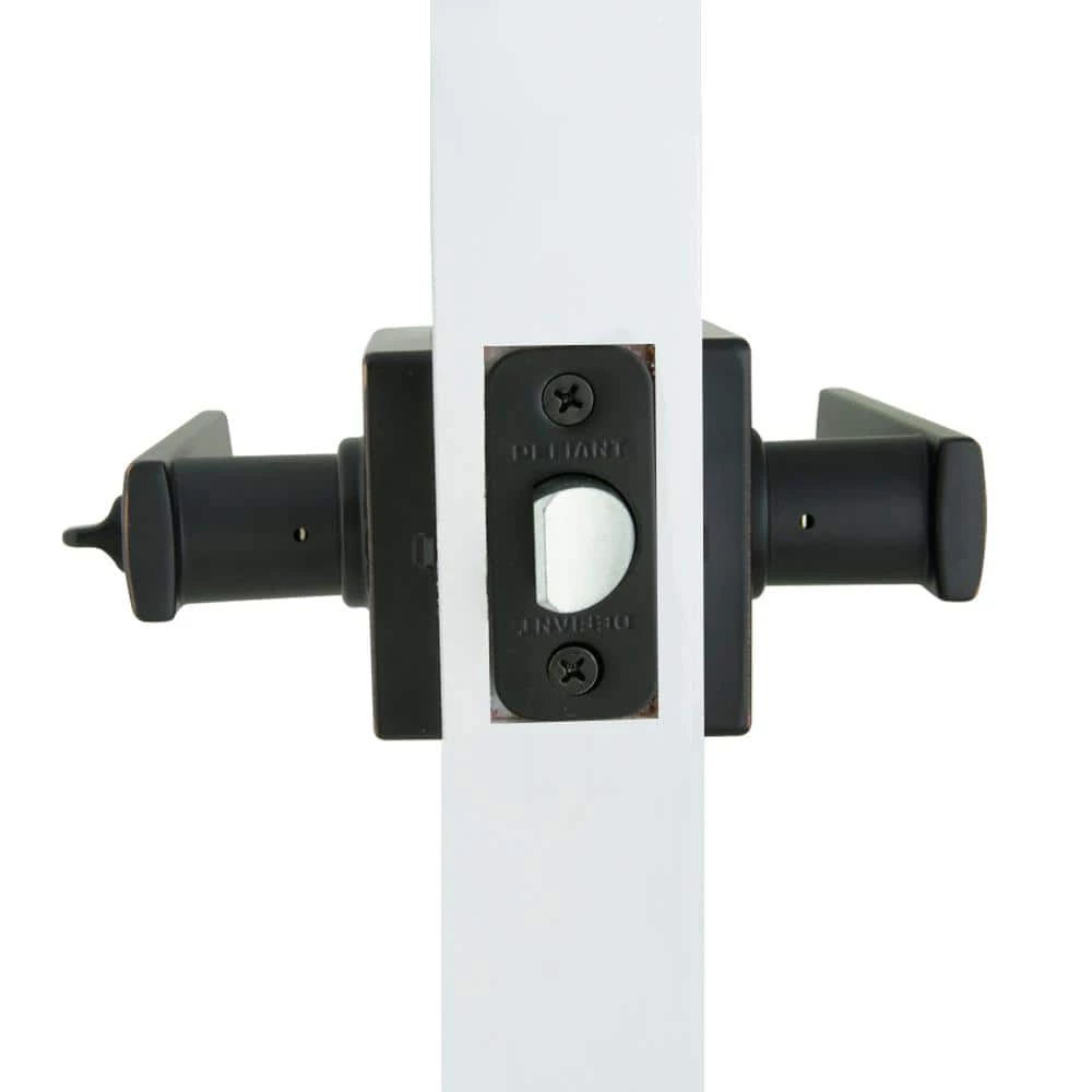 Defiant Westwood Aged Bronze Bed and Bath Door Handle with Square Rose (4-Pack) 7 Defiant Westwood Aged Bronze Bed and Bath Door Handle with Square Rose (4-Pack) - Image 5