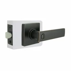 Defiant Westwood Aged Bronze Bed and Bath Door Handle with Square Rose (4-Pack) 12 Defiant Westwood Aged Bronze Bed and Bath Door Handle with Square Rose (4-Pack) -Barton Kramer Shop defiant privacy door handles lp1x701ad4 c3 1000