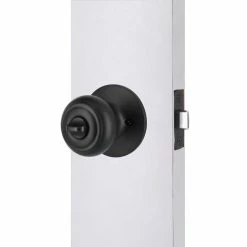 Defiant Hartford Matte Black Bed/Bath Door Knob -Barton Kramer Shop defiant privacy door knobs 32tgx910b 1f 1000