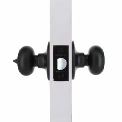 Defiant Hartford Matte Black Bed/Bath Door Knob -Barton Kramer Shop defiant privacy door knobs 32tgx910b 4f 1000