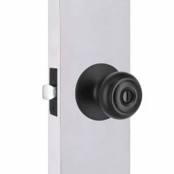 Defiant Hartford Matte Black Bed/Bath Door Knob -Barton Kramer Shop defiant privacy door knobs 32tgx910b c3 1000