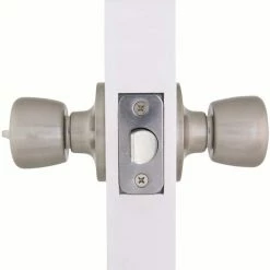 Defiant Simple Series Bell Satin Nickel Bed and Bath Door Knob -Barton Kramer Shop defiant privacy door knobs evtrx210b 4f 1000