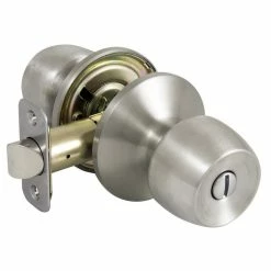 Defiant Brandywine Stainless Steel Bed and Bath Door Knob -Barton Kramer Shop defiant privacy door knobs t8610b fa 1000