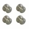 Defiant Madrid Satin Nickel Bed and Bath Door Knob (4-Pack) -Barton Kramer Shop defiant privacy door knobs tdx210bxcd4 64 1000