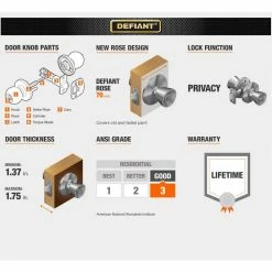 Defiant Madrid Aged Bronze Bed and Bath Door Knob 19 Defiant Madrid Aged Bronze Bed and Bath Door Knob -Barton Kramer Shop defiant privacy door knobs tdx710b 76 1000