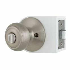 Defiant Hartford Satin Nickel Bed and Bath Door Knob -Barton Kramer Shop defiant privacy door knobs tgx210b 44 1000