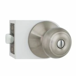Defiant Hartford Satin Nickel Bed and Bath Door Knob -Barton Kramer Shop defiant privacy door knobs tgx210b 4f 1000