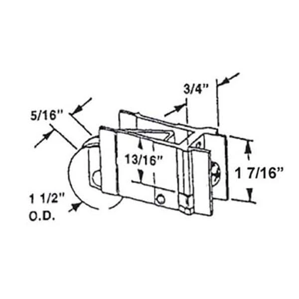 Barton Kramer Wallace Sliding Glass Door Replacement Roller 4 Barton Kramer Wallace Sliding Glass Door Replacement Roller - Image 2