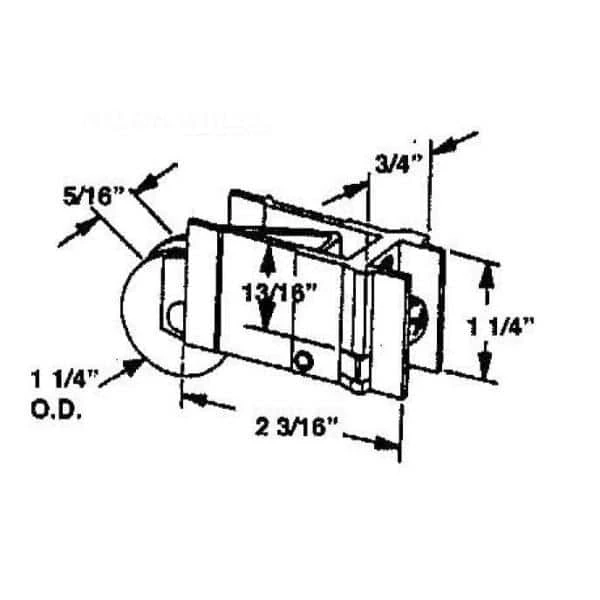 Barton Kramer Yale Sliding Glass Door Replacement Roller 4 Barton Kramer Yale Sliding Glass Door Replacement Roller - Image 2