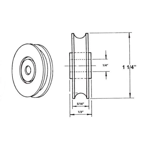 Barton Kramer 1-1/4 in. Patio Door Wheel 4 Barton Kramer 1-1/4 in. Patio Door Wheel - Image 2